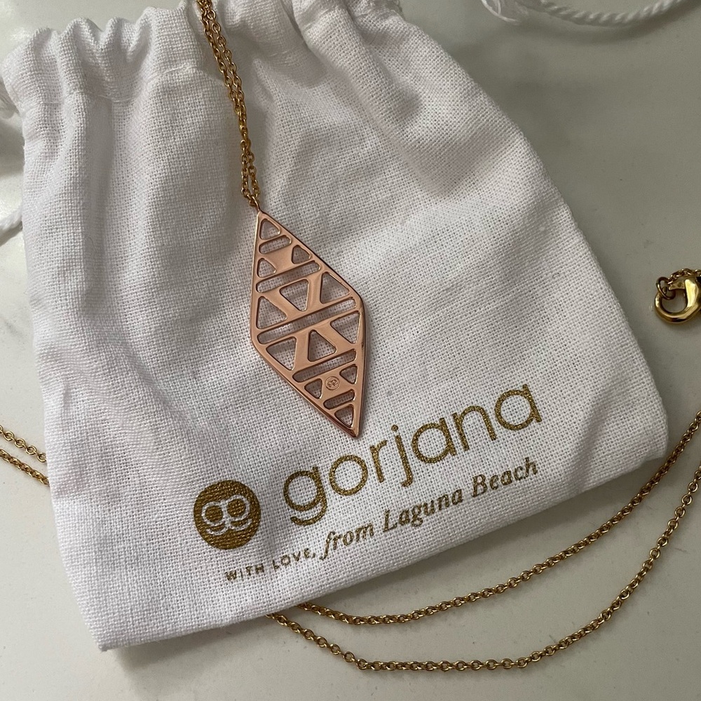 Gorjana Rose Gold and Yellow Gold Tribal Pendant Necklace